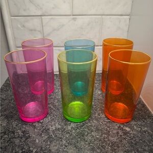 Lilly Pulitzer x Target Set Of 6 gold-rimmed, jewel-toned Drinkware